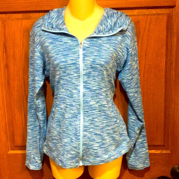Lightweight Columbia Blue/Teal Zippered Jacket, M - Picture 1 of 4